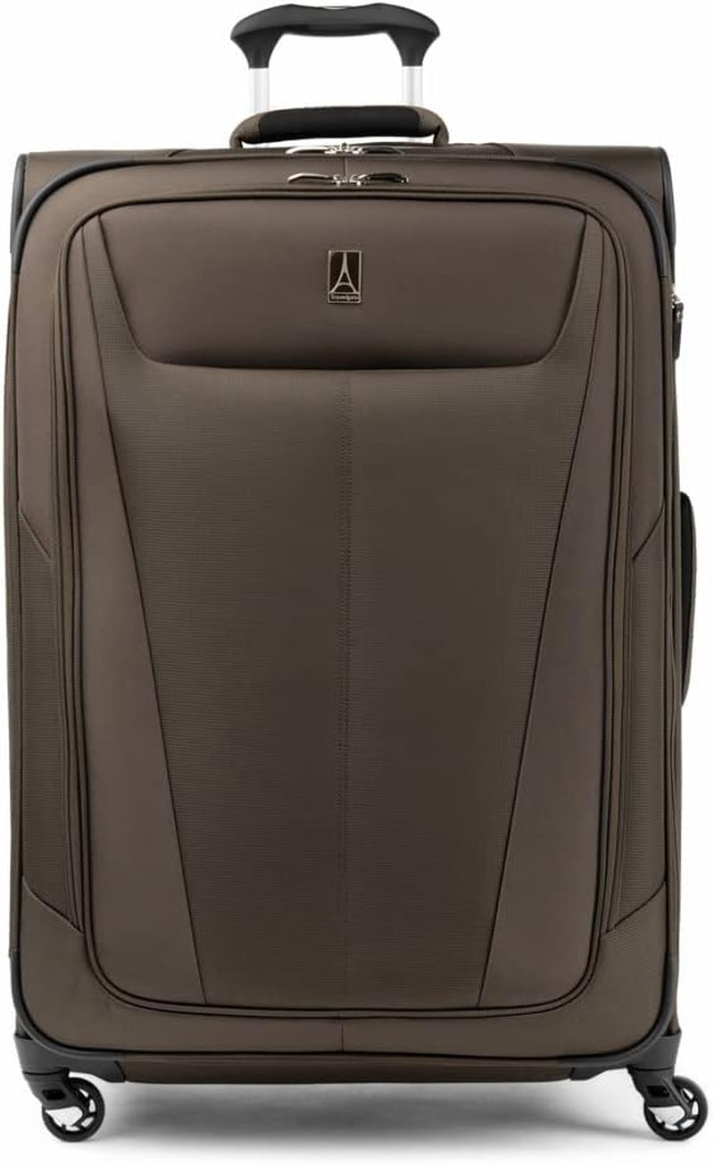 Maxlite 5 Softside Expandable Carry on Luggage with 4 Spinner Wheels, Lightweight Suitcase, Men and Women, Champagne, Carry on 21-Inch