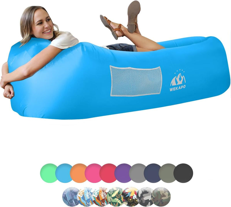 Inflatable Lounger Air Sofa Hammock-Portable,Water Proof& Anti-Air Leaking Design-Ideal Couch for Backyard Lakeside Beach Traveling Camping Picnics & Music Festivals