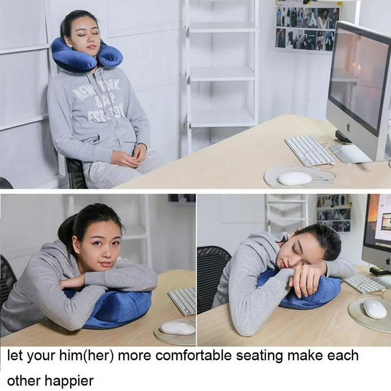 U-Shape Travel Pillow for Airplane Inflatable Neck Pillow Travel Accessories Comfortable Pillows for Sleep