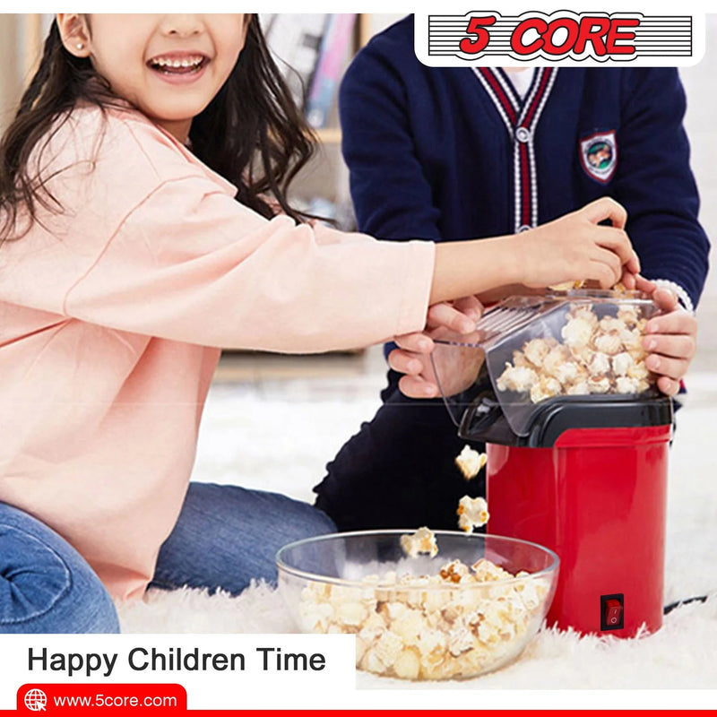 5Core Hot Air Popcorn Machine, 16 Cup, Electric Oil-Free Pop Corn Kernel Popper Bpa-Free Food Safe Red