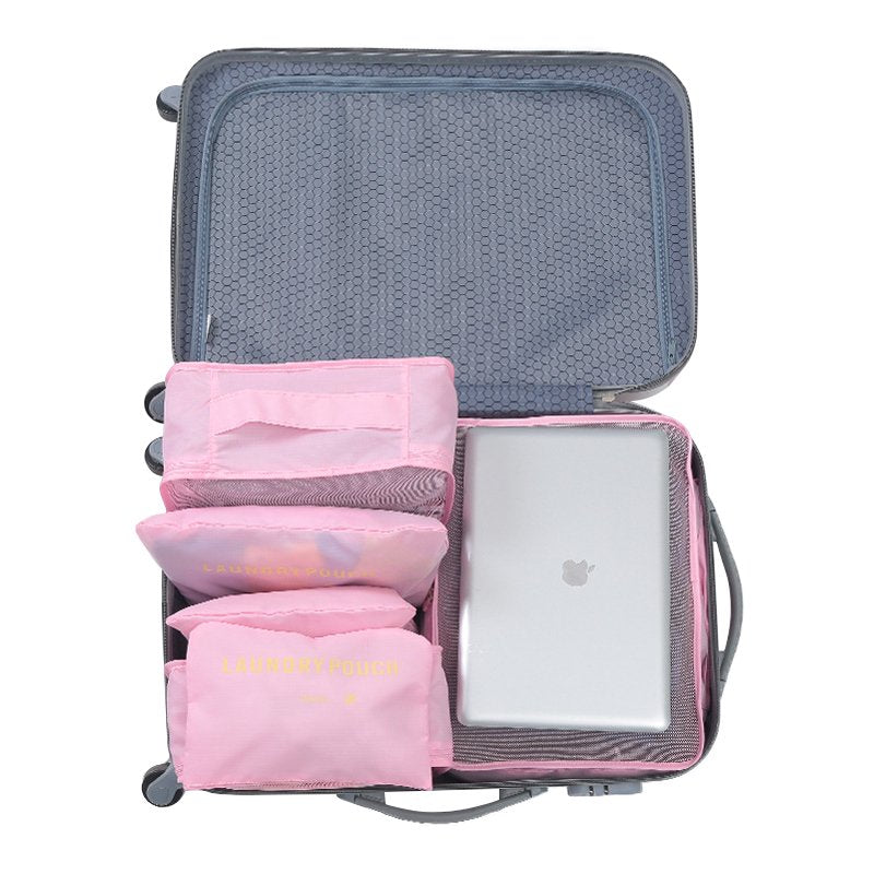 6PCS Packing Cubes for Travel Luggage Organiser Bag Compression Pouches Clothes Suitcase, Packing Organizers Storage Bags for Travel Accessories,Pink